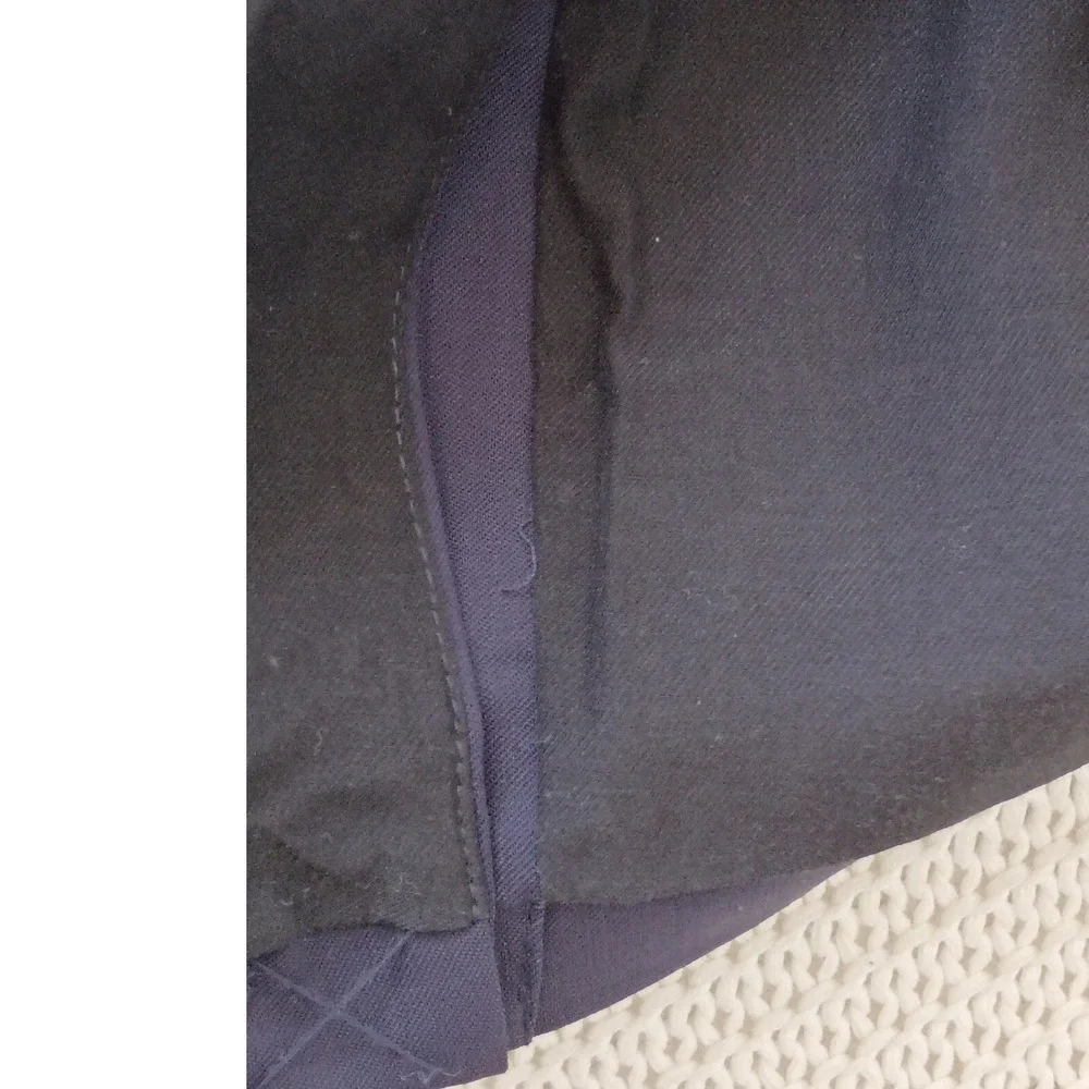 Rebecca Taylor Navy Wool Blend Ruffle Trim Tailored Blazer Jacket Sz‎ 4 S $450